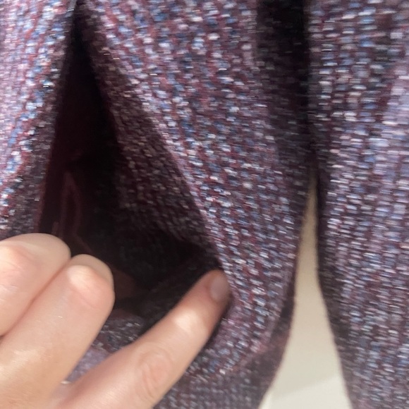 Wool blend Zipup Blazer Coat HW New York Womens Coat Plum and Gray NWT Size 12 - Picture 10 of 15